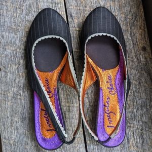 Pinstripe Black Kitten Heels